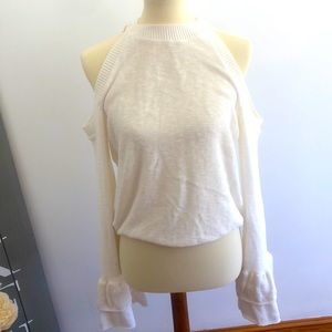 Cold shoulder sweater